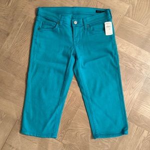 *NWT* Citizens of Humanity turquoise capri jeans